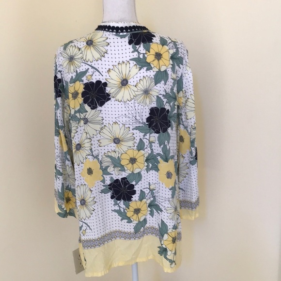 NWT! Charter club large white multi floral tunic - Picture 4 of 8